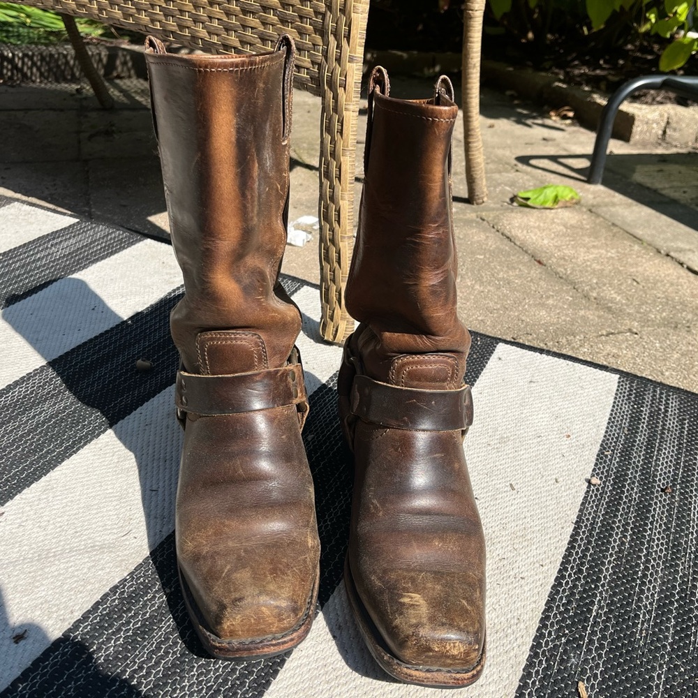 Frye harness style boots